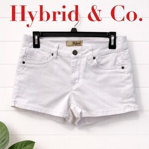 🩵👉💗 Hybrid & Co White Denim Shorts Size 5 | Classic Summer Jean Shorts